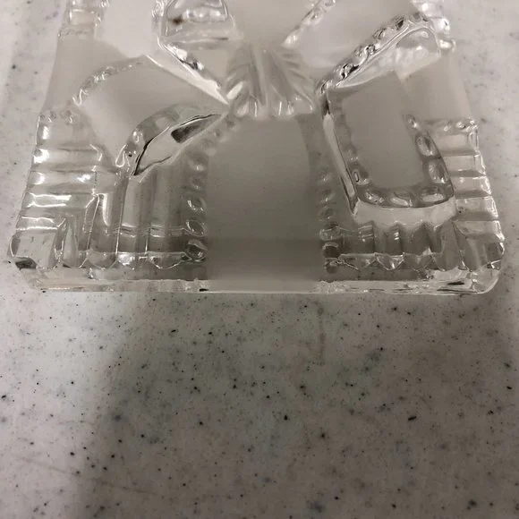 Crystal Gift Jewelry Box with Decorative Bow Lid made in Poland Women's Exchange